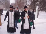 В праздничный день Богоявления в микрорайоне Красная Гора Бердичева духовенство благочиния совершило освящение воды.