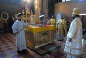 Архієпископ Никодим звершив Божественну Літургію та хіротонію у диякона у Спасо-Преображенському кафедральному соборі міста Житомира.
