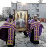 Коростишівці зустріли чудотворні ікони.